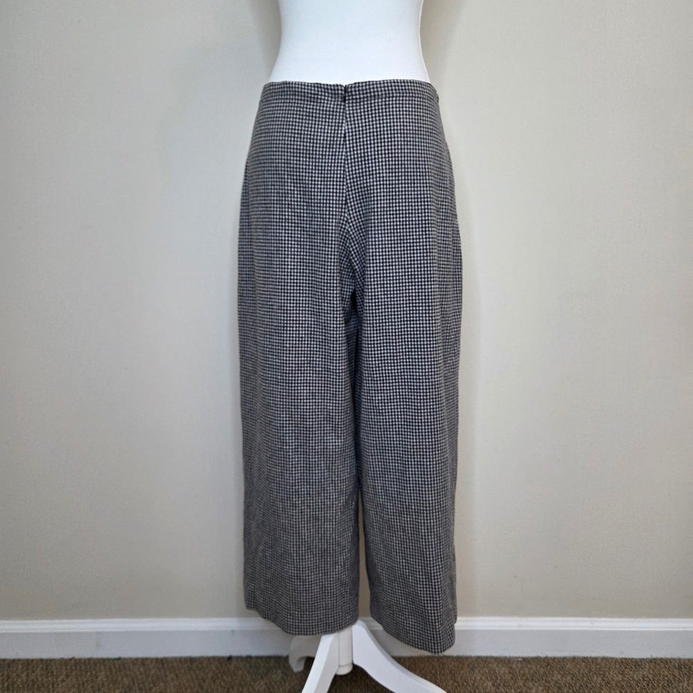 Lilith Black‎ White Wool Blend Wide Leg High Waisted Trousers Pants Womens Large - Picture 5 of 6